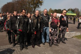 Российские байкеры посетили Освенцим