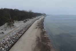 В Зеленоградске завершили берегоукрепление восточной части пляжа