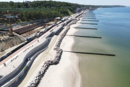 «Балтберегозащита» о строительстве волноломов: В восточной части Светлогорска начали формироваться пляжи (фото)
