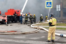 Пожарные ликвидировали открытое горение в ТЦ «Гиант» в Калининграде