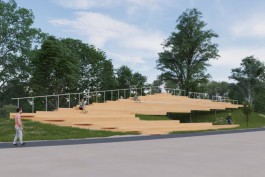 Власти Зеленоградска показали, как будет выглядеть трибуна для площадки пляжного волейбола (фото)