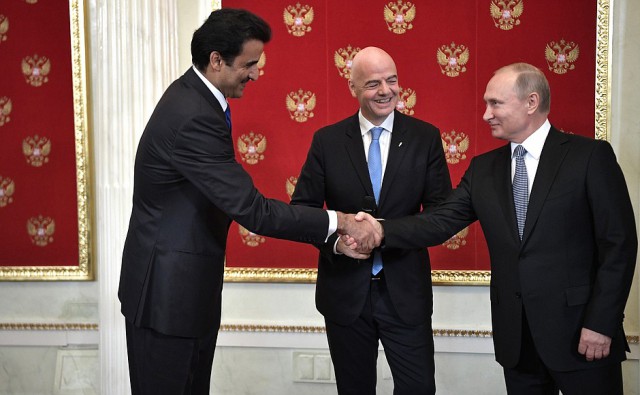 Путин передал Катару полномочия на проведение чемпионата мира по футболу