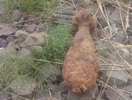 Жители Калининграда нашли миномётную мину на улице Железнодорожной