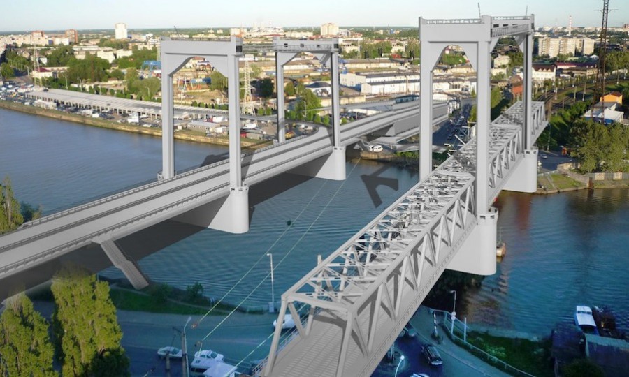 Власти Калининграда согласовали строительство автомобильного моста рядом с двухъярусным