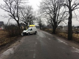 Под Гурьевском «Фольксваген» врезался в дерево: пострадал водитель