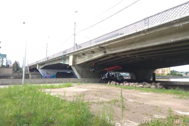 Подрядчик начал обследование эстакадного моста в Калининграде 