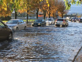 «Озёра по капот»: улицы Калининграда затопило из-за сильного ливня (фото)