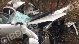 На трассе Калининград — Балтийск «Форд» врезался в дерево: погиб 23-летний водитель (видео)