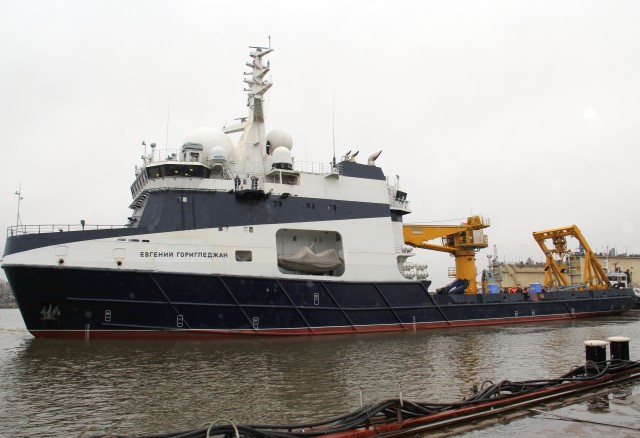 На заводе «Янтарь» в Калининграде построили исследовательское судно