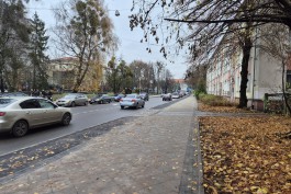 В Калининграде завершили ремонт тротуара на улице Карла Маркса