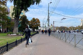 Рядом с ТЦ «Европа» в центре Калининграда расширили тротуар