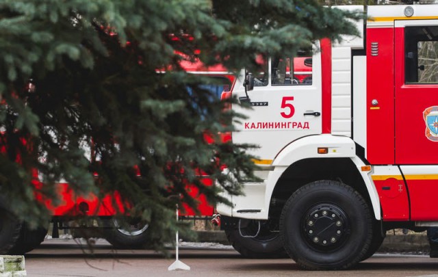 На улице Белинского в Калининграде произошёл пожар в пивном отделе магазина