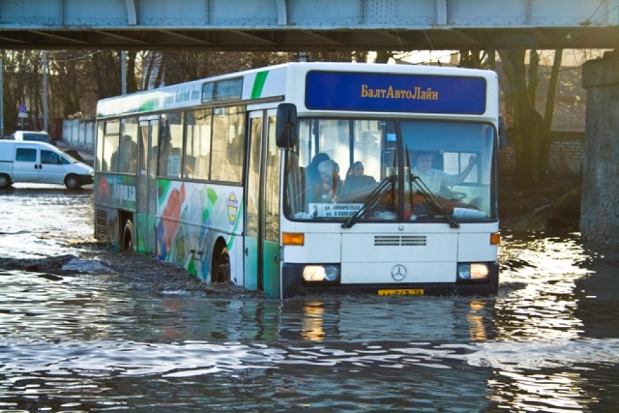 В Калининграде снижается уровень воды