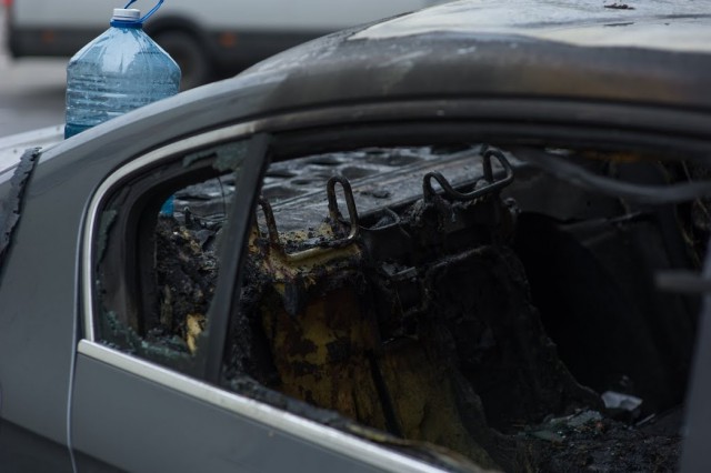 Ночью в Калининграде сгорел автомобиль «Тойота»