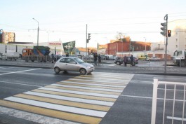 Власти «выпрямили» зигзагообразный пешеходный переход на ул. 9 Апреля