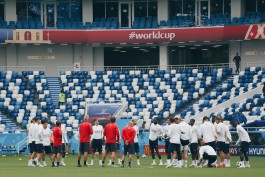 «Белый крест»: сборная Швейцарии провела тренировку на поле стадиона «Калининград» (фото)