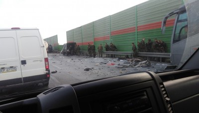 В Польше произошло ДТП с участием военного транспорта
