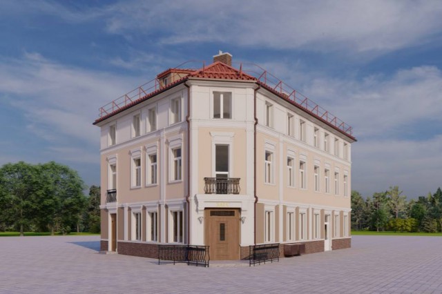 На Курортном проспекте в Зеленоградске ремонтируют ещё одно старинное здание