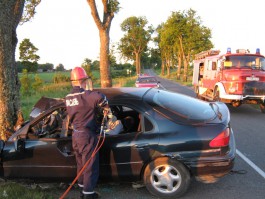 Ночью под Черняховском «Форд» врезался в дерево: погибли два человека (фото)