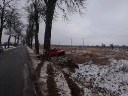 В Краснознаменском округе «Фольксваген» вылетел с трассы и врезался в дерево