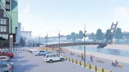 Окончание строительства пешеходного моста на остров Канта перенесли на 2022 год