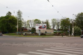 На площади Василевского вырубили деревья для строительства круговой развязки (фото)