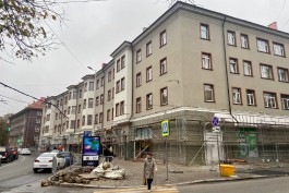 В Калининграде завершают ремонт дома на пересечении проспекта Мира и улицы Колоскова (фото)