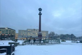 На площади Победы в Калининграде начали устанавливать новогоднюю ёлку (фото)