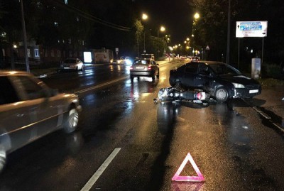 В ДТП на улице Невского в Калининграде пострадал мотоциклист
