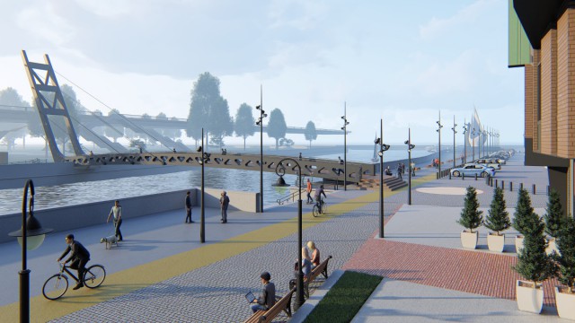 Правительство области профинансирует половину стоимости пешеходного моста на остров Канта