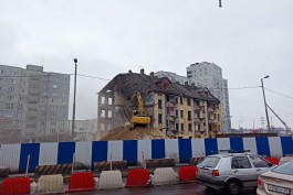 В Калининграде начали сносить дом на улице Галицкого 
