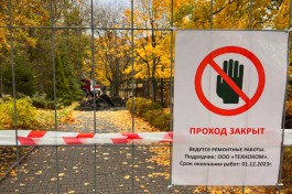 В Калининградском зоопарке начали ремонтировать пешеходные дорожки 