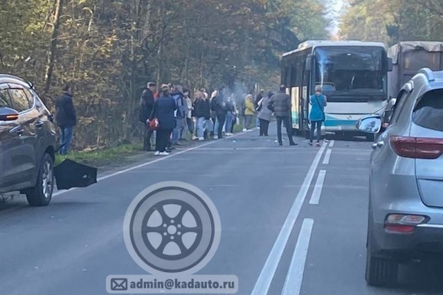 Автобус с пассажирами попал в ДТП на трассе Калининград — Балтийск