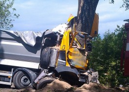 Под Зеленоградском водителя грузовика зажало в кабине после ДТП: мужчина погиб