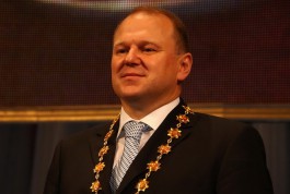 Николай Цуканов на инаугурации в сентябре 2010 года