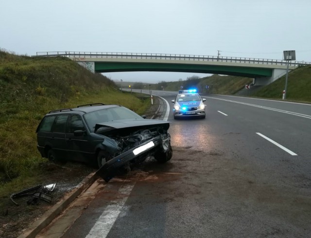 В Польше калининградский автомобиль вылетел в кювет из-за выбежавших на дорогу косуль