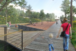 В Светлогорске ищут подрядчика для благоустройства парка вдоль реки