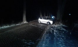 В Гурьевском округе подросток за рулём автомобиля врезался в дерево: пострадали два человека