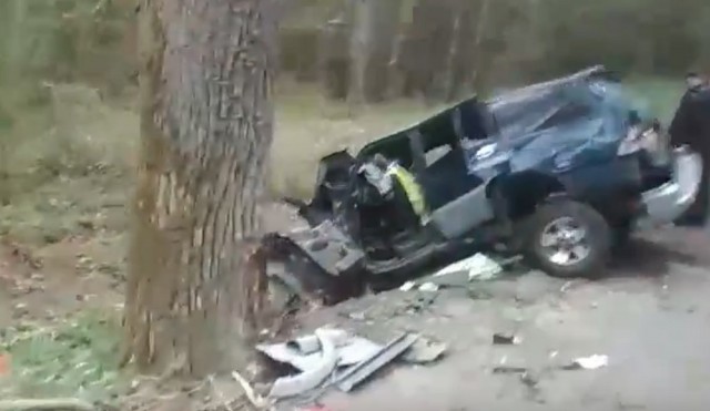 На трассе Калининград — Балтийск разбился водитель внедорожника (видео)