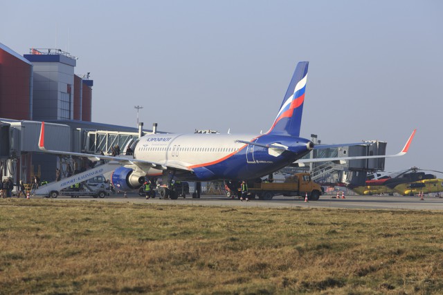 В феврале число пассажиров международных рейсов в «Храброво» упало на 35%