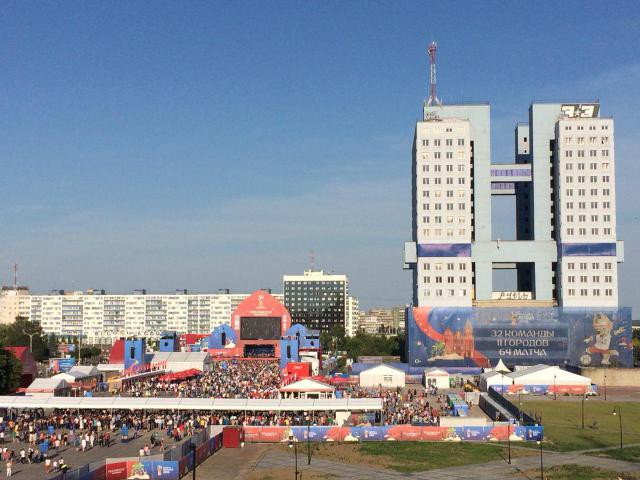 Во время матча Англия — Бельгия фан-зону в Калининграде посетило 16 тысяч человек