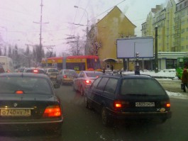 На Советском проспекте простаивал новый польский трамвай (дополнено)