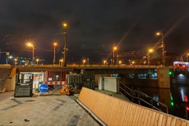 На Высоком мосту в Калининграде смонтировали архитектурную подсветку