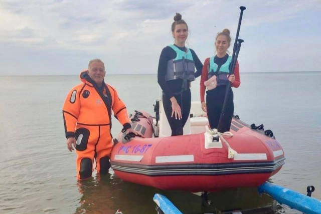 В Зеленоградске двух девушек унесло в море на сапбордах