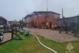 На территории замка Шаакен в Гурьевском округе произошёл пожар