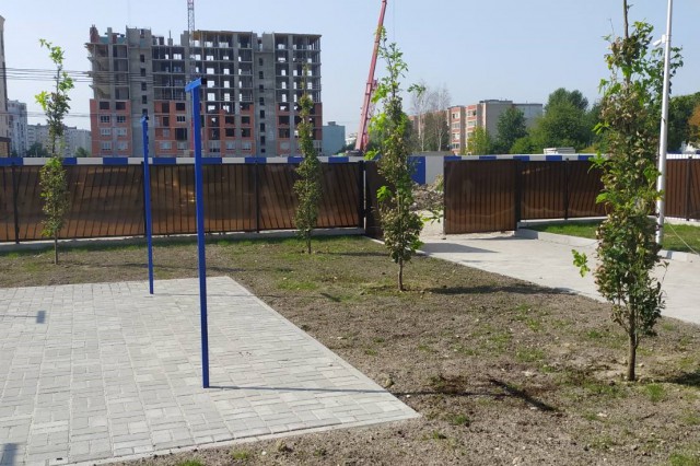 В районе улицы Артиллерийской в Калининграде высадили больше ста деревьев и тысячи кустарников