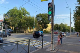 На улице Горького в Калининграде заработал новый светофор