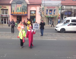 «Медведь на страже пешеходов»: ГИБДД проводит в Калининграде акцию «Притормози» (фото)