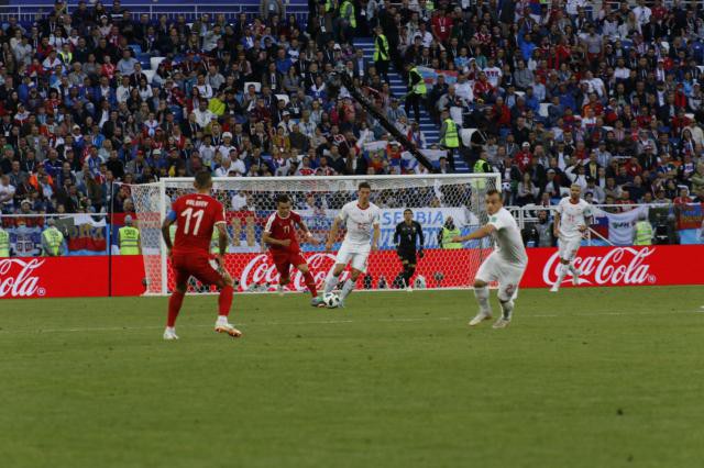 Сборная Швейцарии обыграла команду Сербии на стадионе «Калининград»
