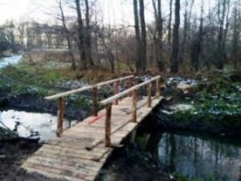 В Калининграде восстановили мост через ручей Лесной в районе улицы Дзержинского